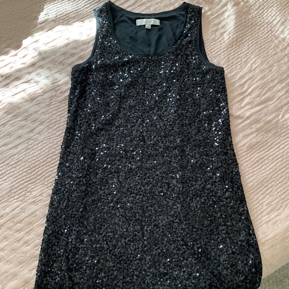 Black Sequin Loft Dress